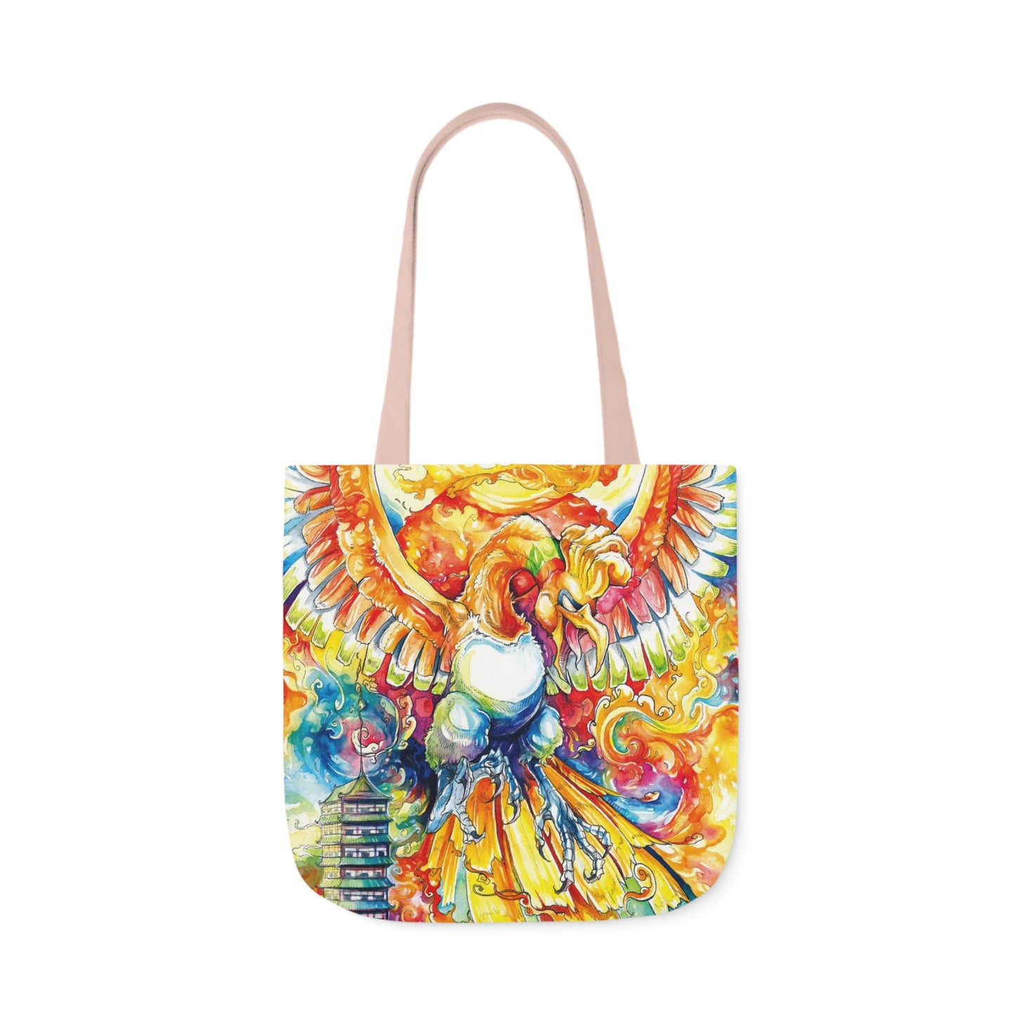 Tote Bag, 5-Color Straps - Fire Bird