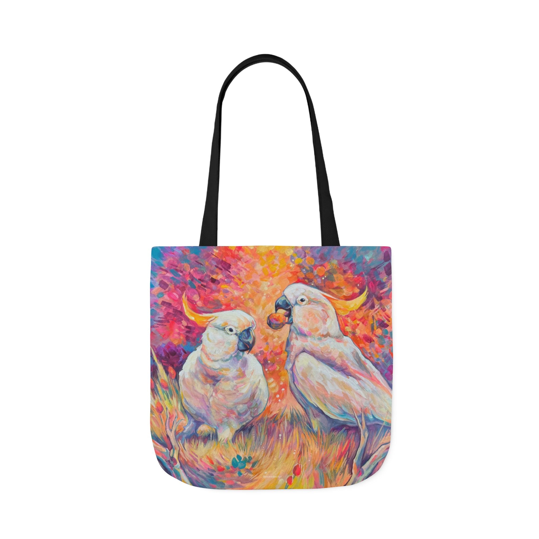 Tote Bag, 5-Color Straps - Cockatoos