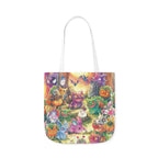 Canvas Tote Bag, 5-Color Straps - Halloween Friends