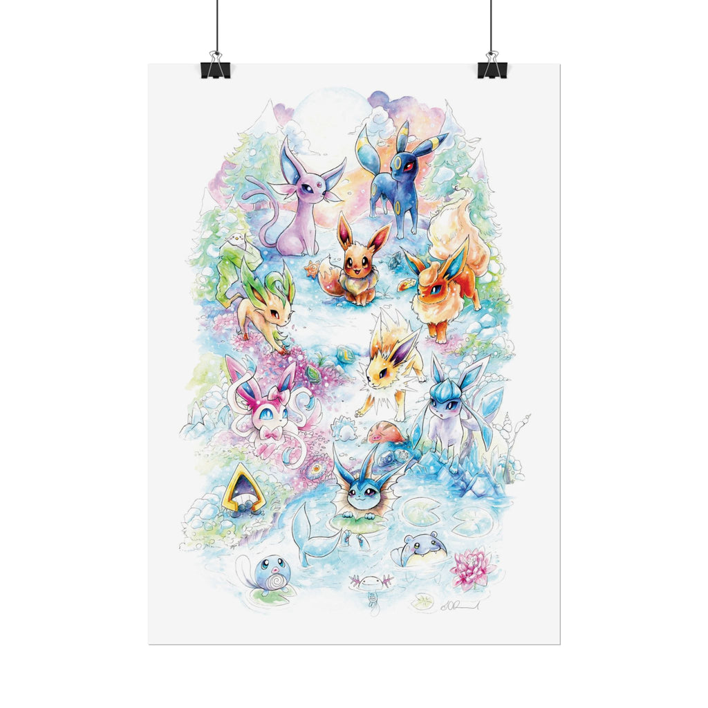Fox Family Gathering Poster Print
