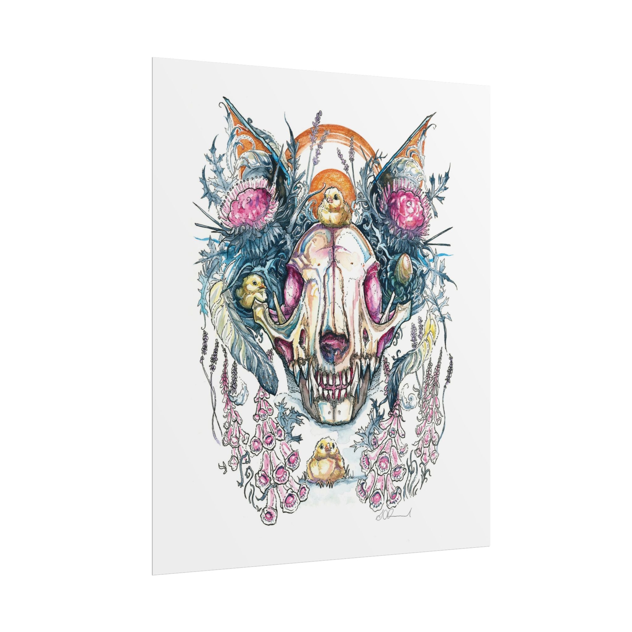 Fox Skull Poster Print