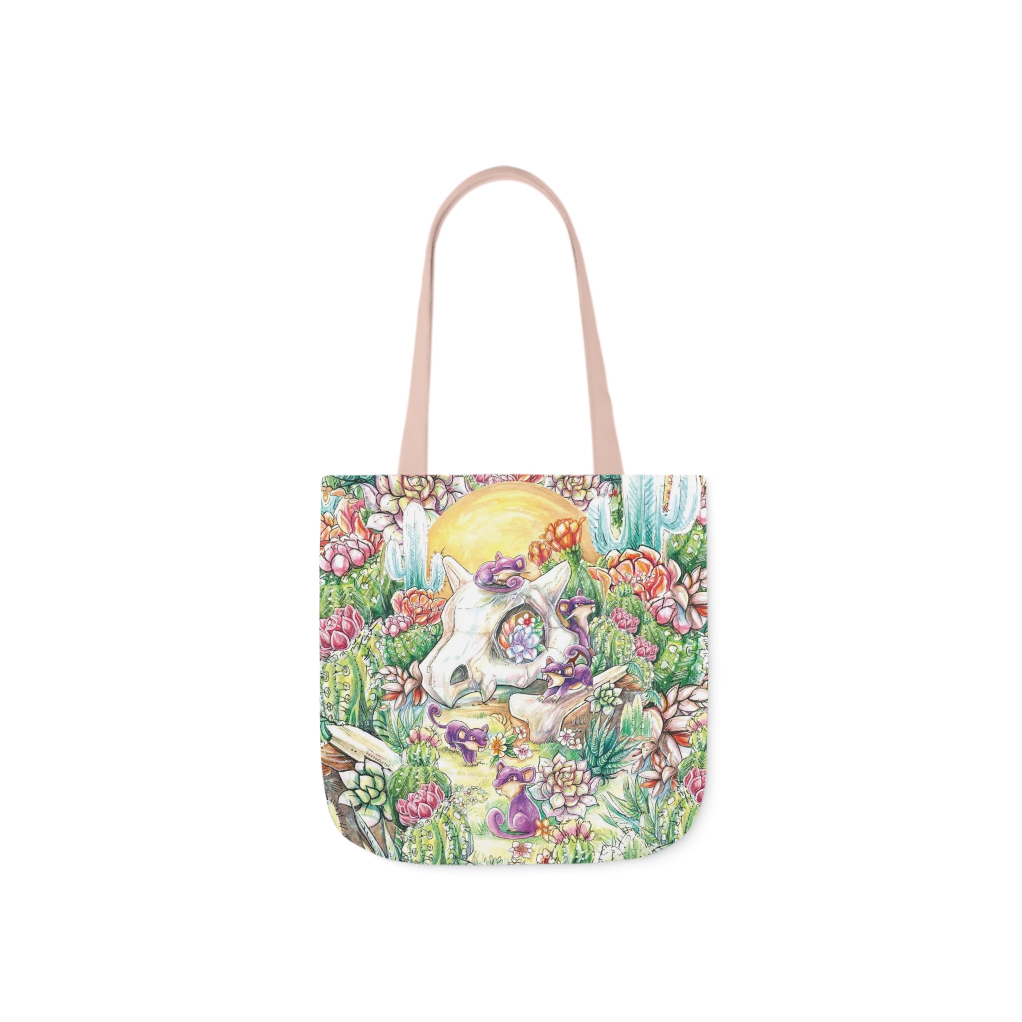 Tote Bag, 5-Color Straps - Skull