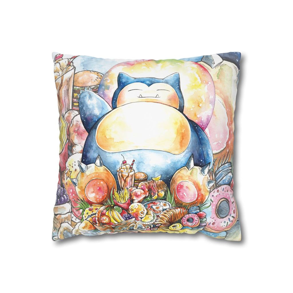 Square Poly Canvas Pillowcase - We Love Food