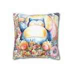 Square Poly Canvas Pillowcase - We Love Food