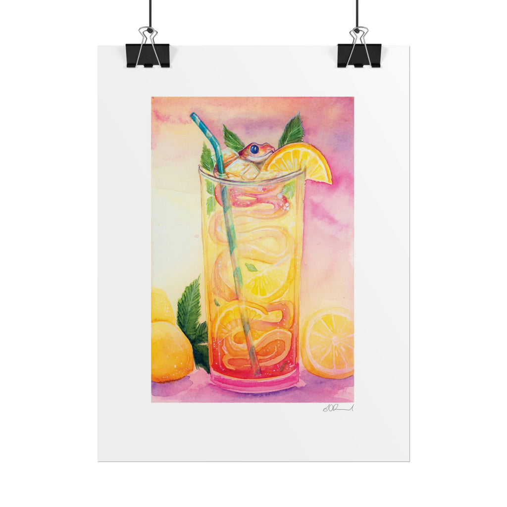 Lemon Iced Tea Snake Poster Print