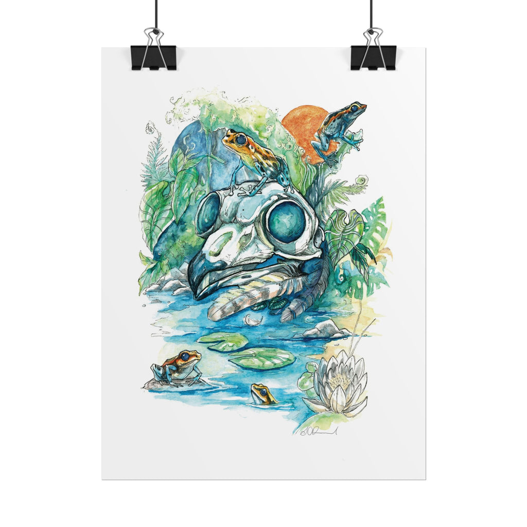 Owl Skull Poster Print