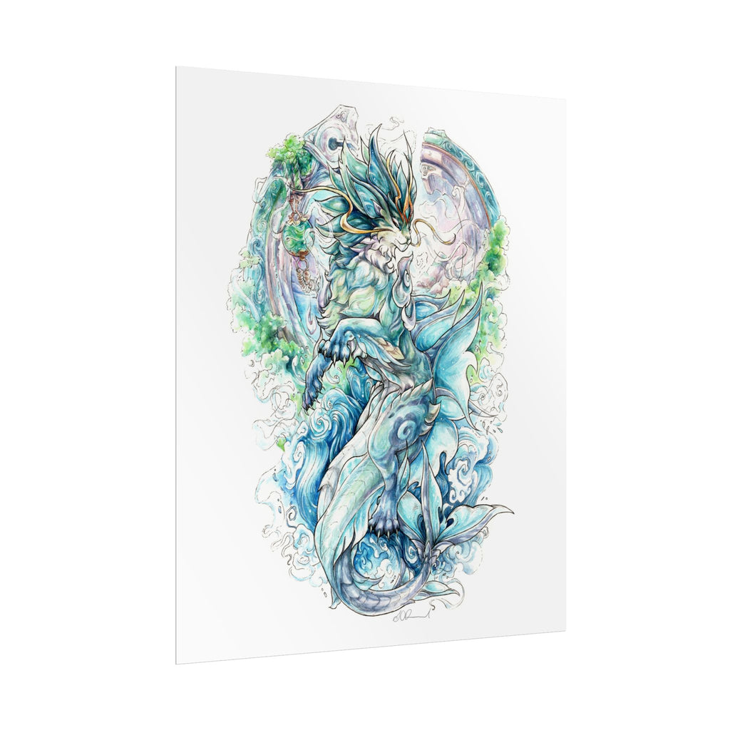 Cat Dragon Poster Print