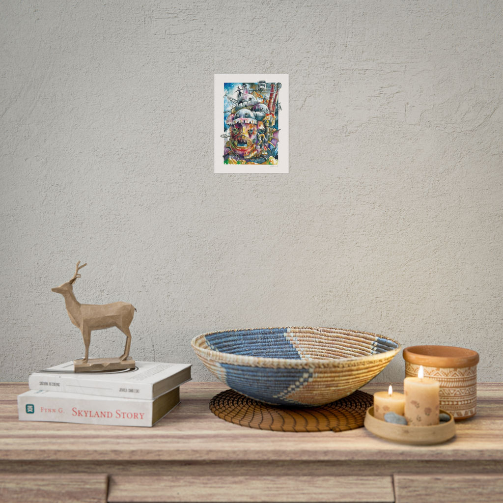 Walking Castle Poster Print