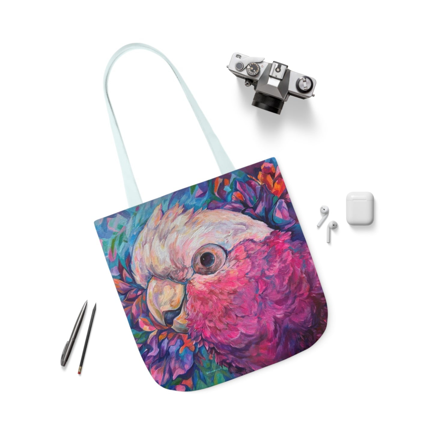 Tote Bag, 5-Color Straps - Harry the Galah