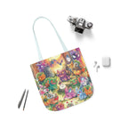 Canvas Tote Bag, 5-Color Straps - Halloween Friends