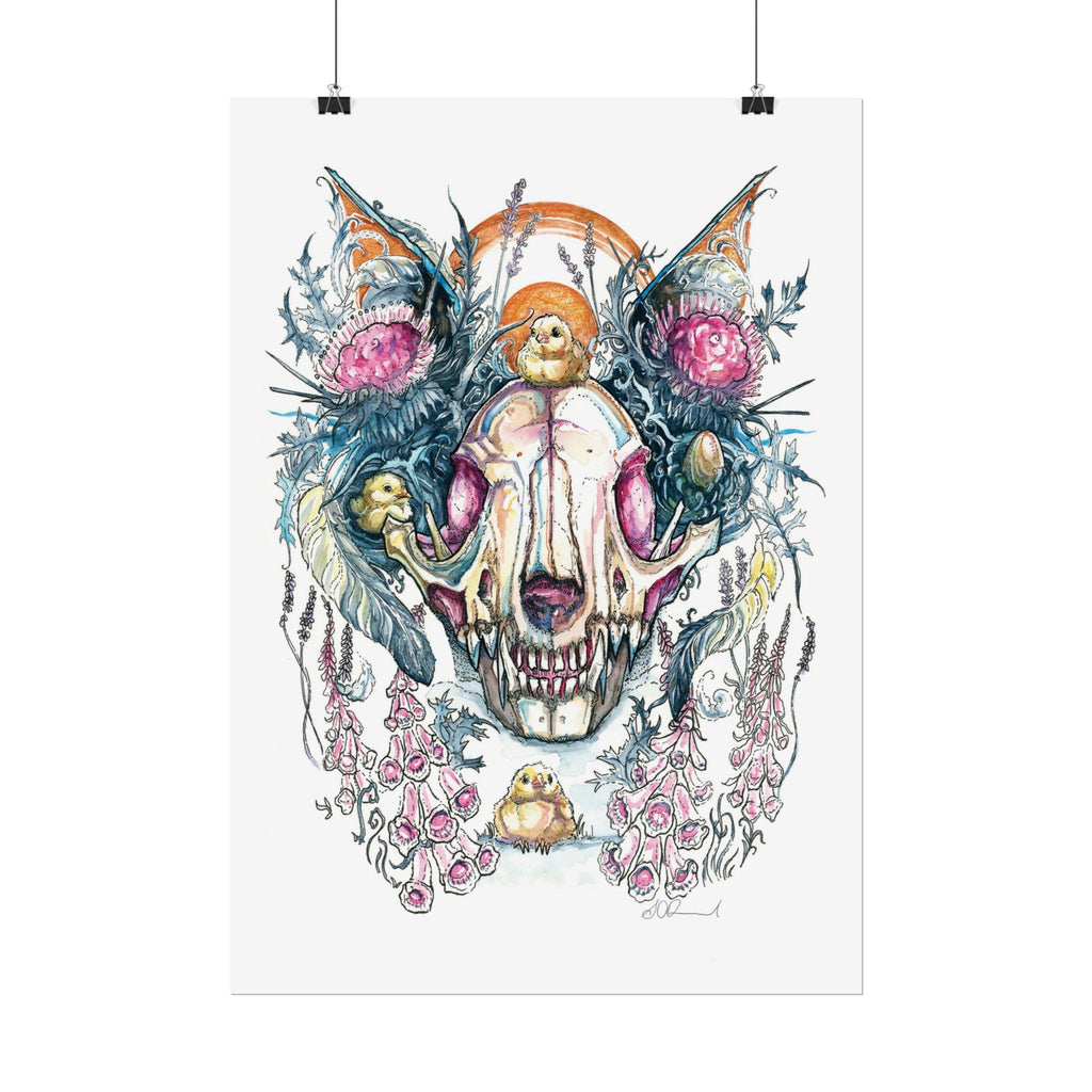 Fox Skull Poster Print