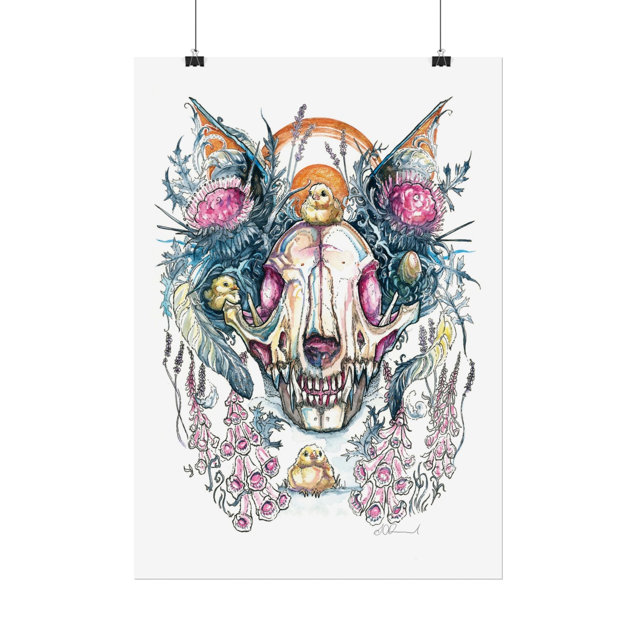 Fox Skull Poster Print