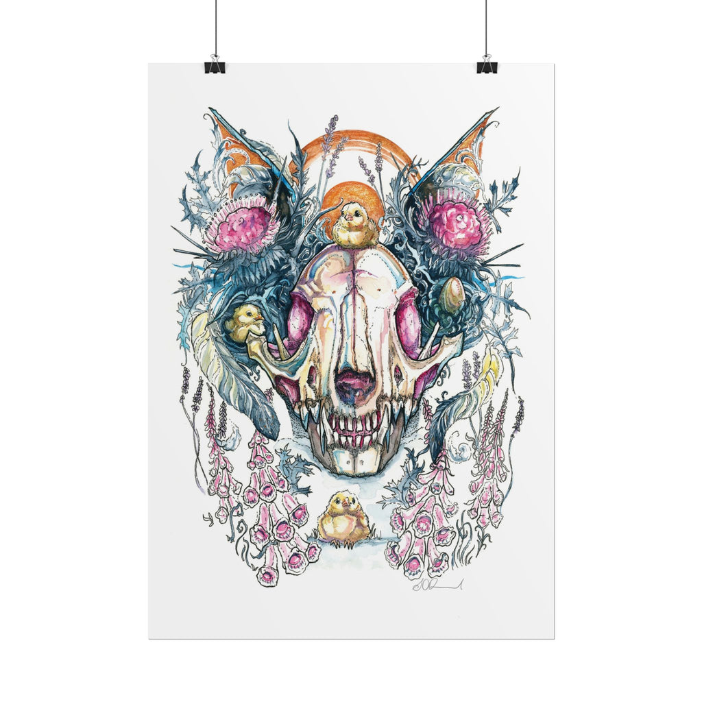 Fox Skull Poster Print
