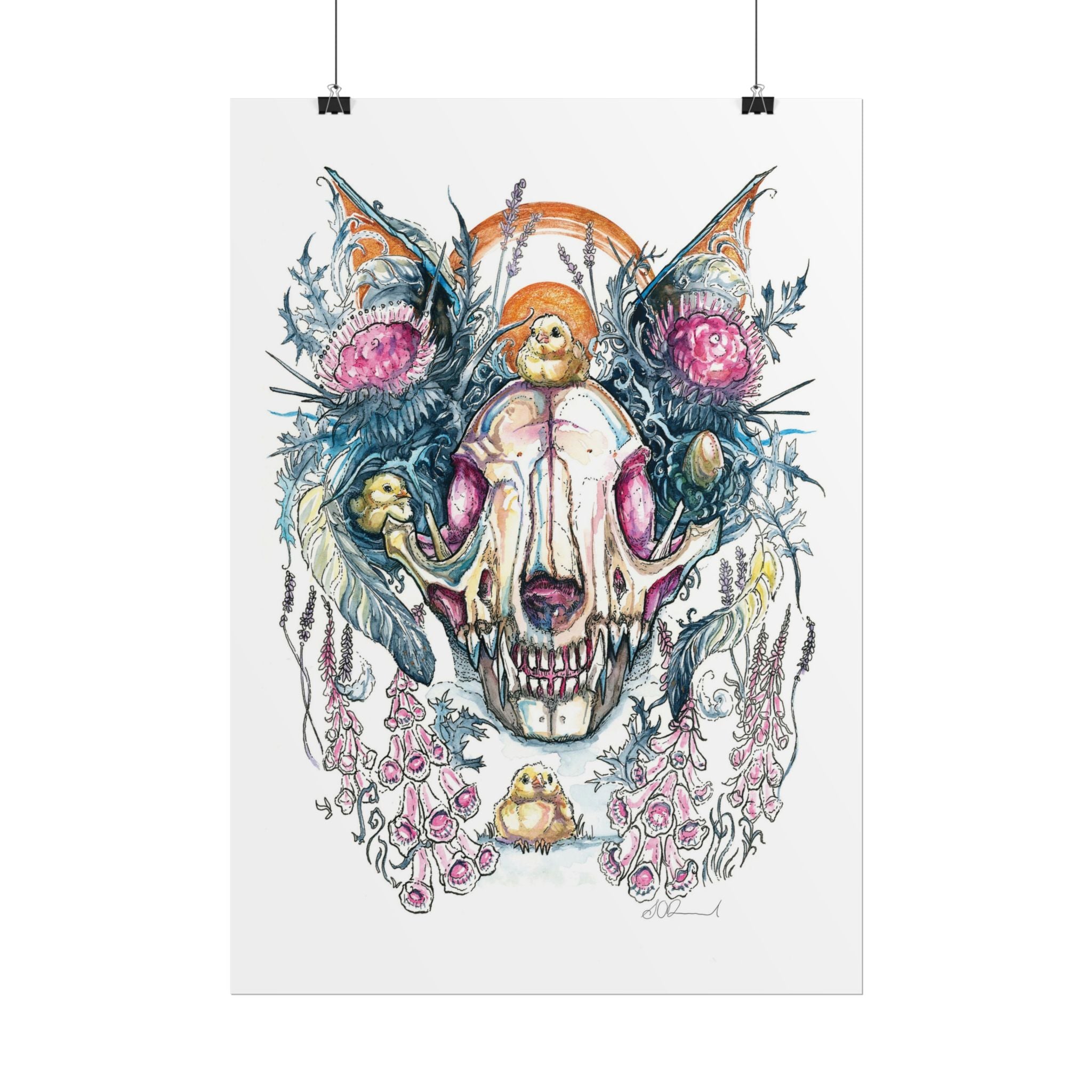 Fox Skull Poster Print