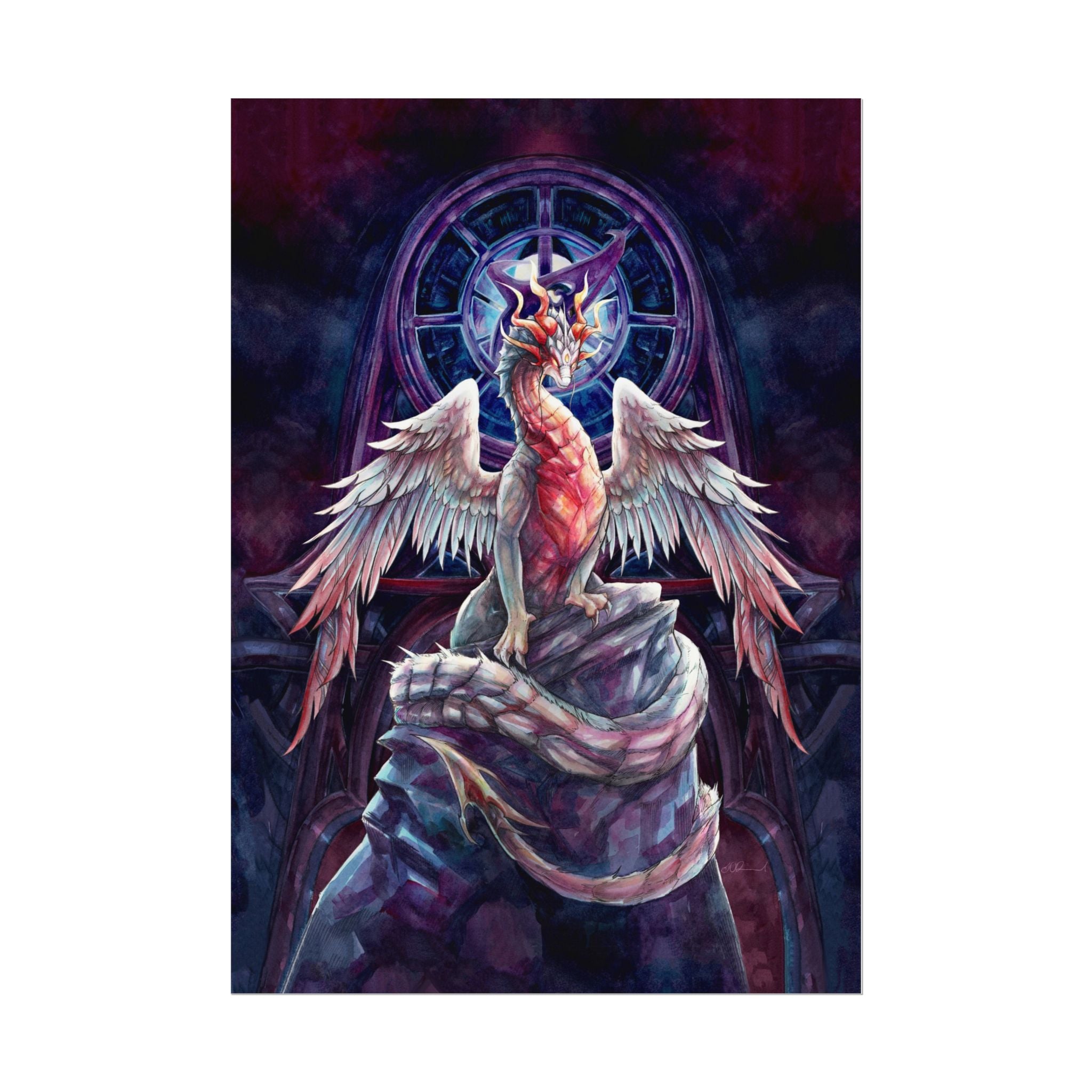 Corrupted Celestial Dragon Poster Print