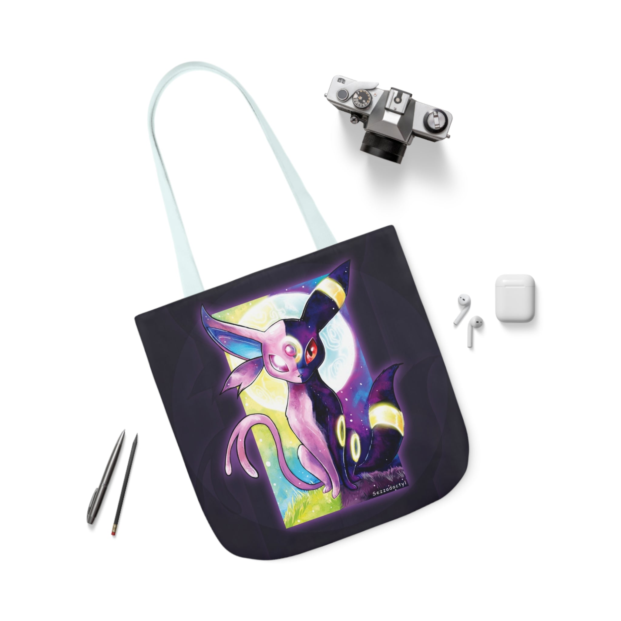 Tote Bag, 5-Color Straps - Sun vs Moon