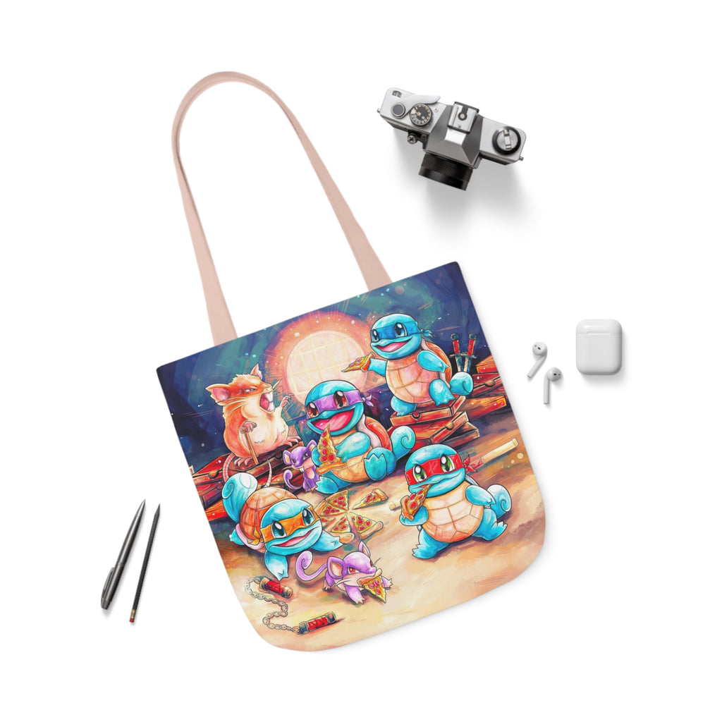 Tote Bag, 5-Color Straps - Pizza Party