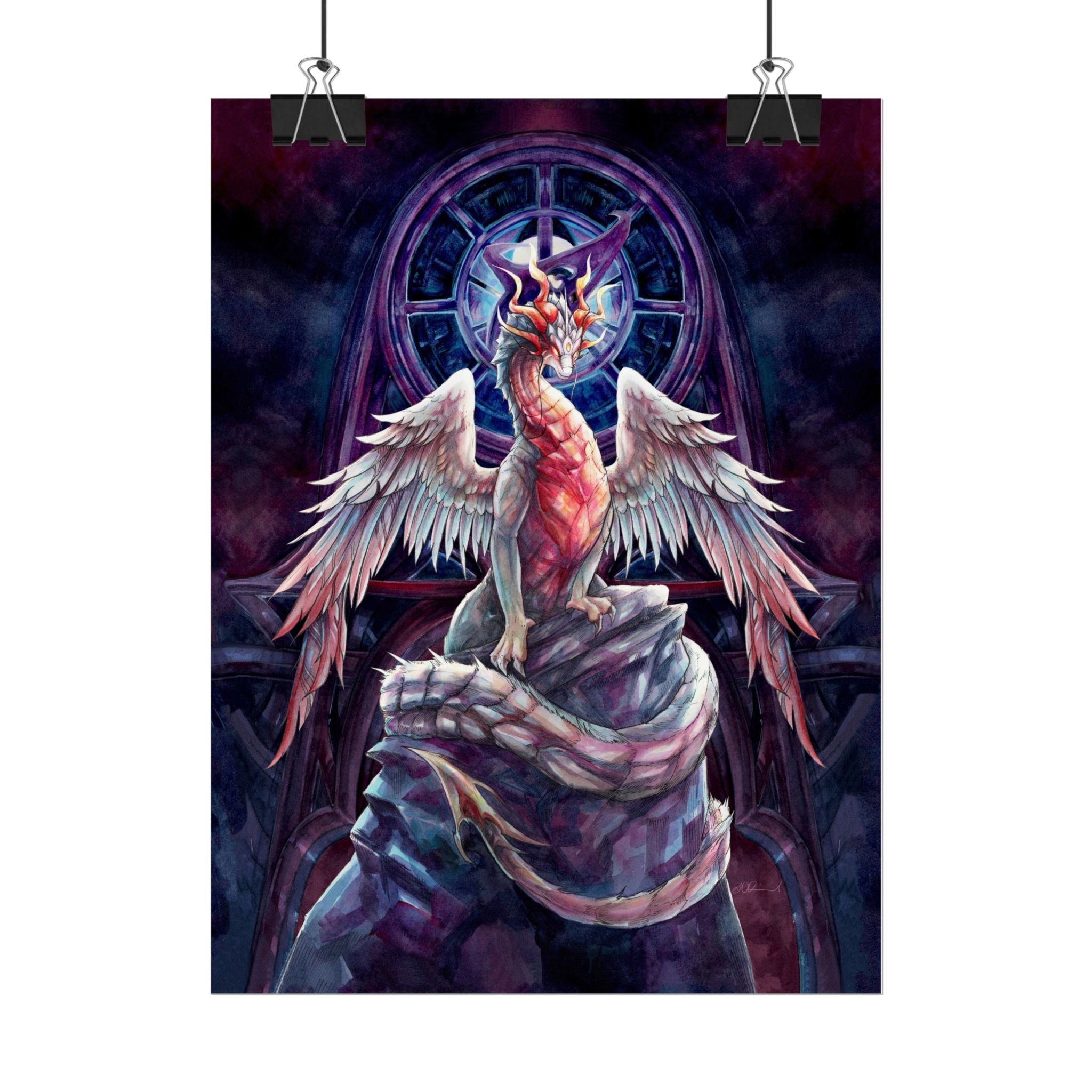 Corrupted Celestial Dragon Poster Print