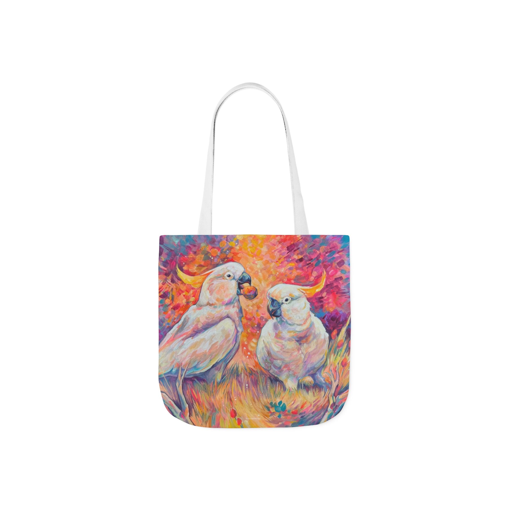 Tote Bag, 5-Color Straps - Cockatoos