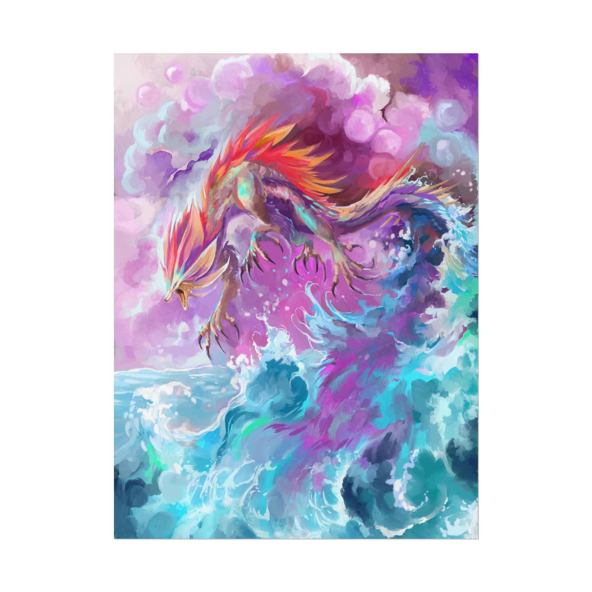 Monster of the Waves Poster Print