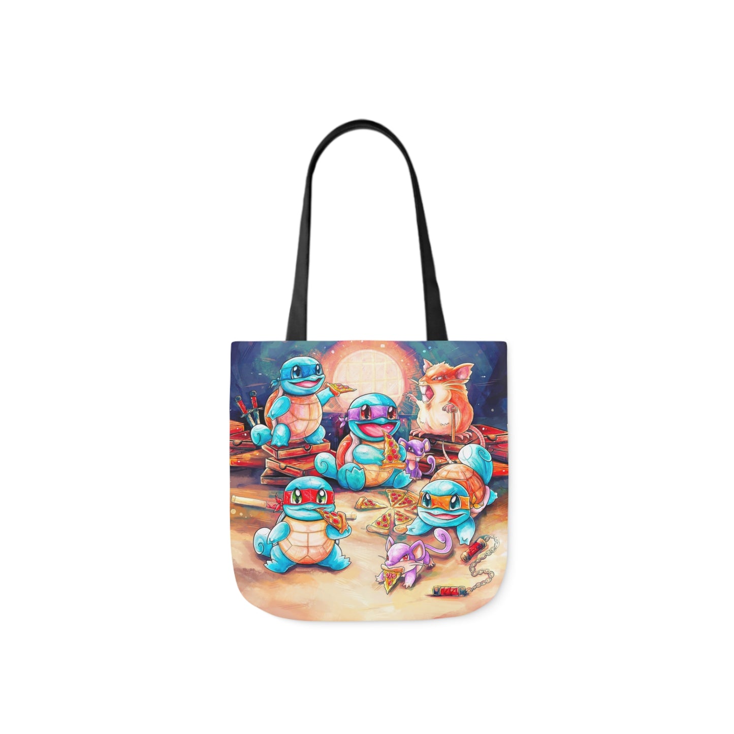 Tote Bag, 5-Color Straps - Pizza Party