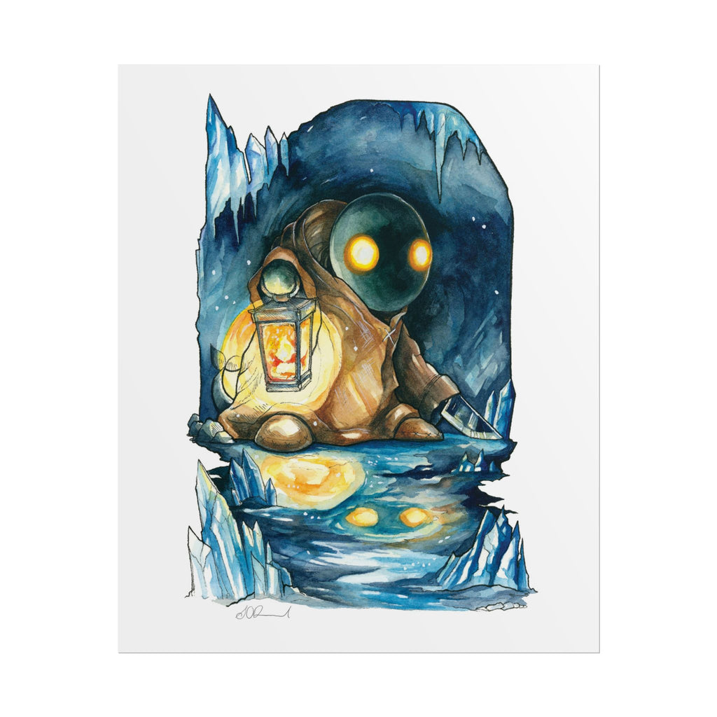 Monster in the Cave Poster Print