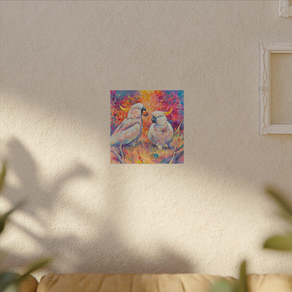 Two Cockatoos Square Print