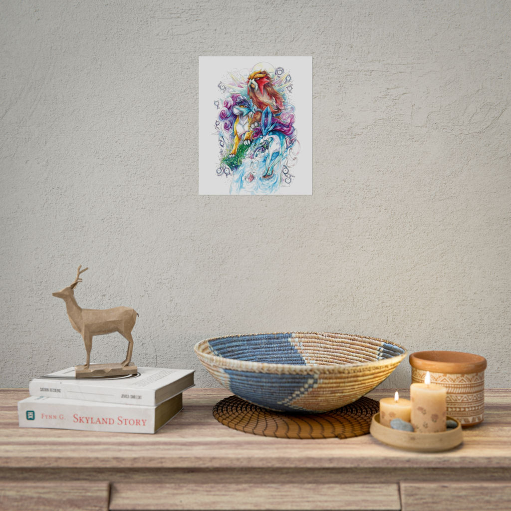 Legendary Beasts Poster Print