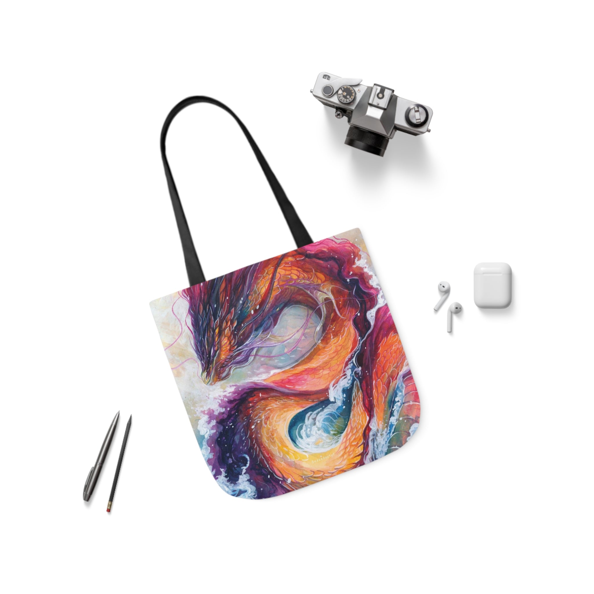 Tote Bag, 5-Color Straps - Serpent of the Lake