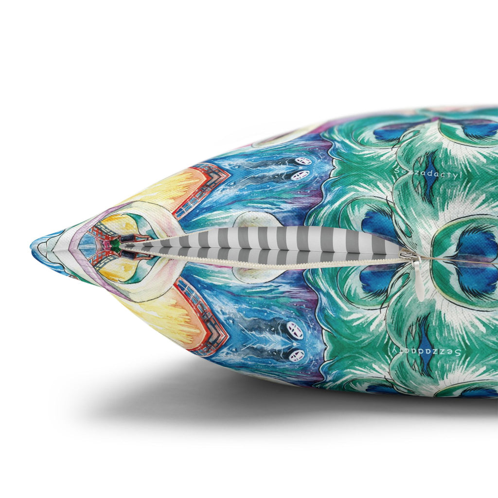 Square Poly Canvas Pillowcase - Spirit of the River