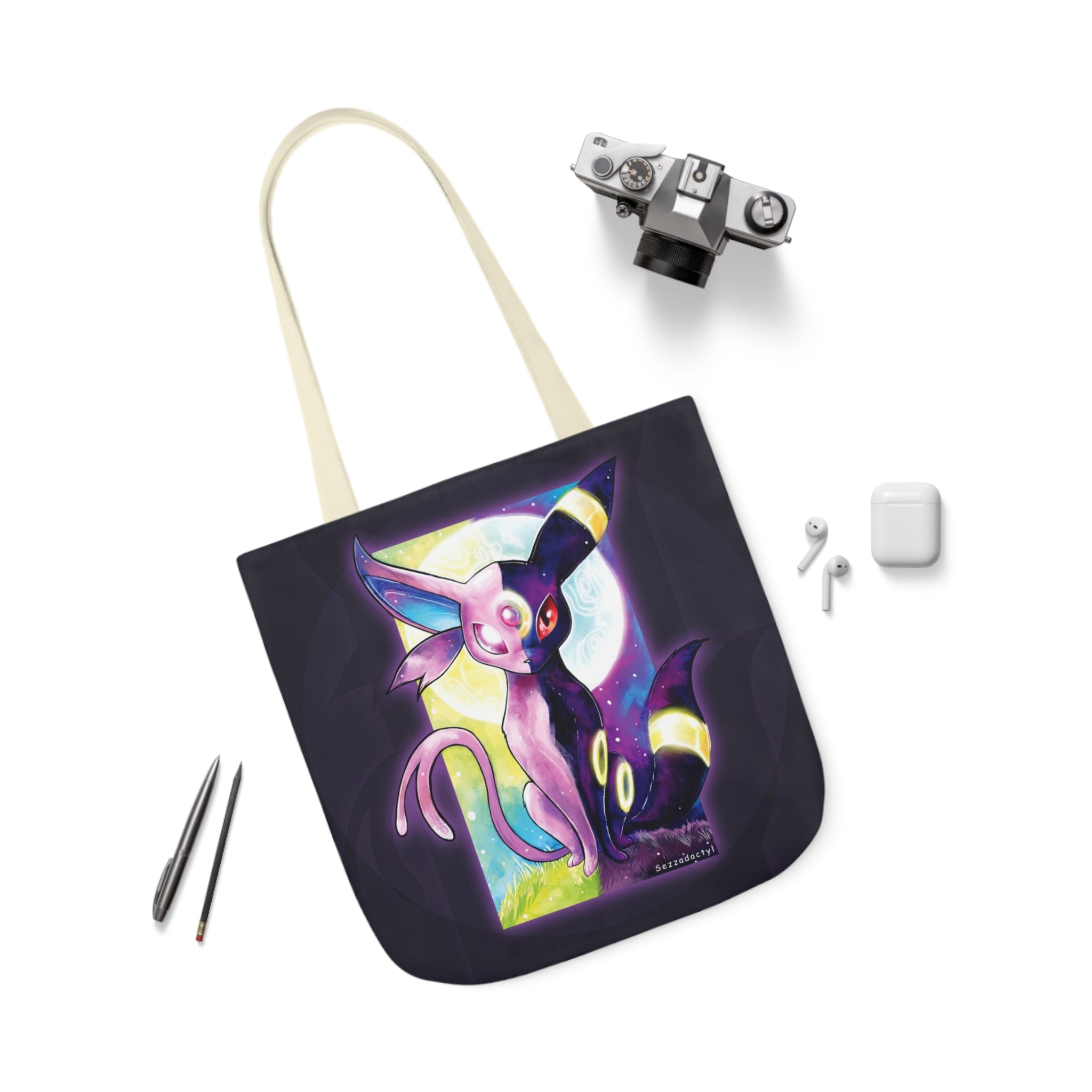 Tote Bag, 5-Color Straps - Sun vs Moon