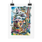 Walking Castle Poster Print