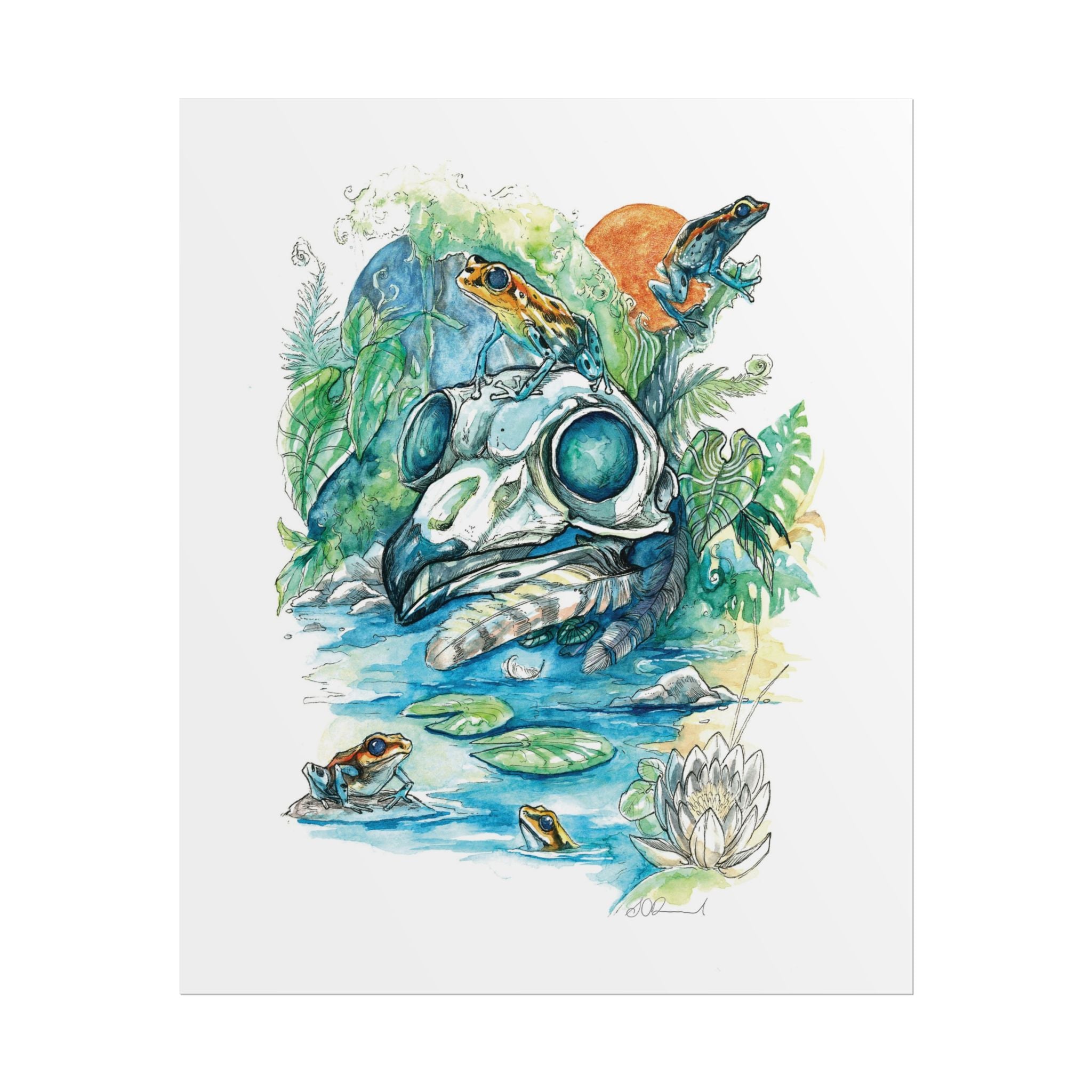 Owl Skull Poster Print