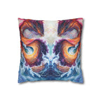 Square Poly Canvas Pillowcase - Serpent of the Lake