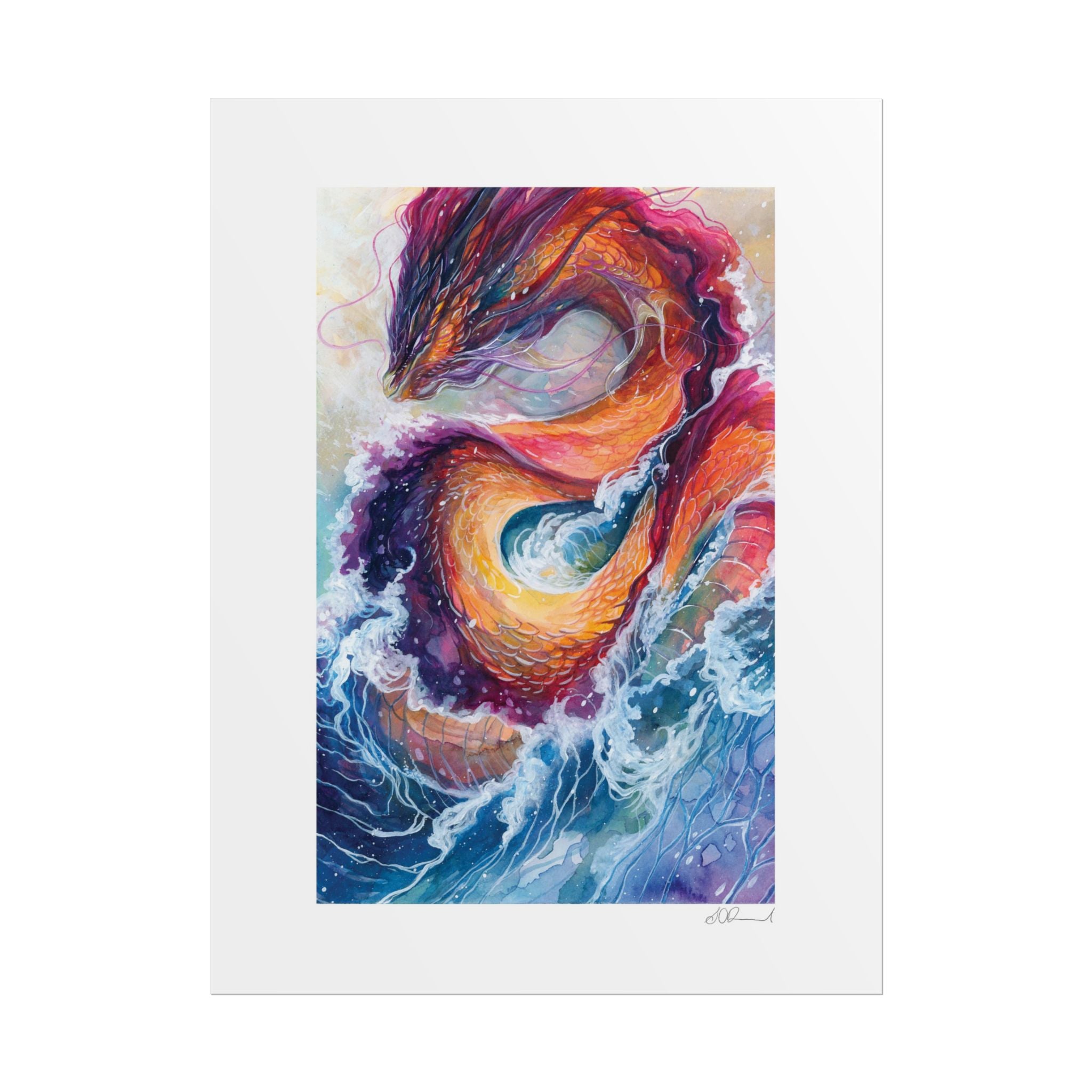 Serpent of the Waves Poster Print