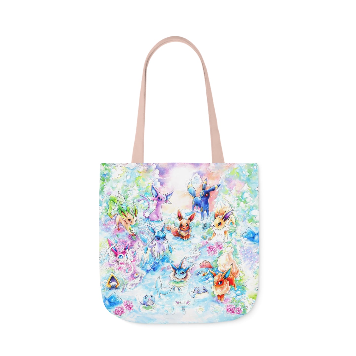 Tote Bag, 5-Color Straps - Family Fox Gathering