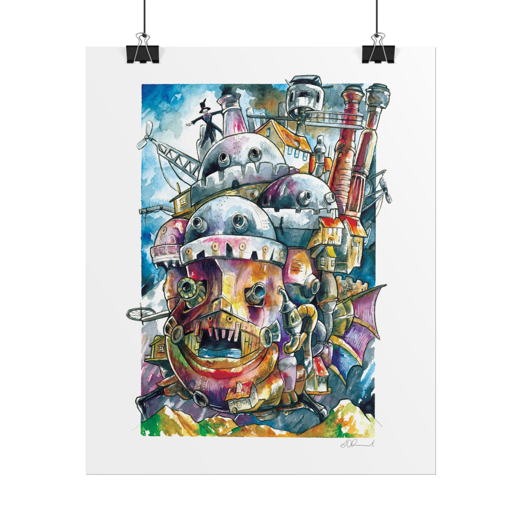 Walking Castle Poster Print