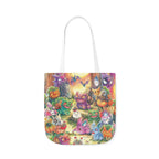 Canvas Tote Bag, 5-Color Straps - Halloween Friends