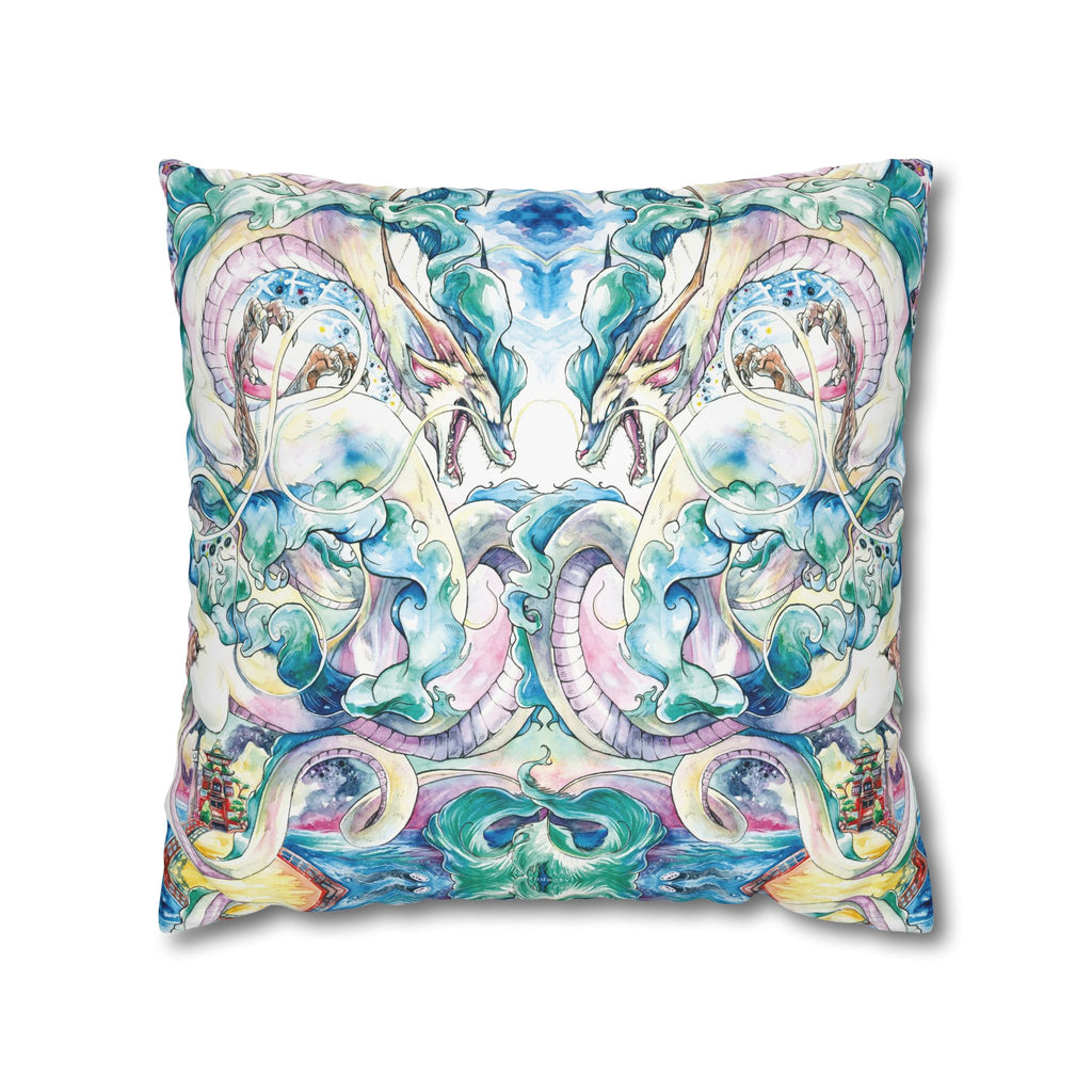 Square Poly Canvas Pillowcase - Spirit of the River