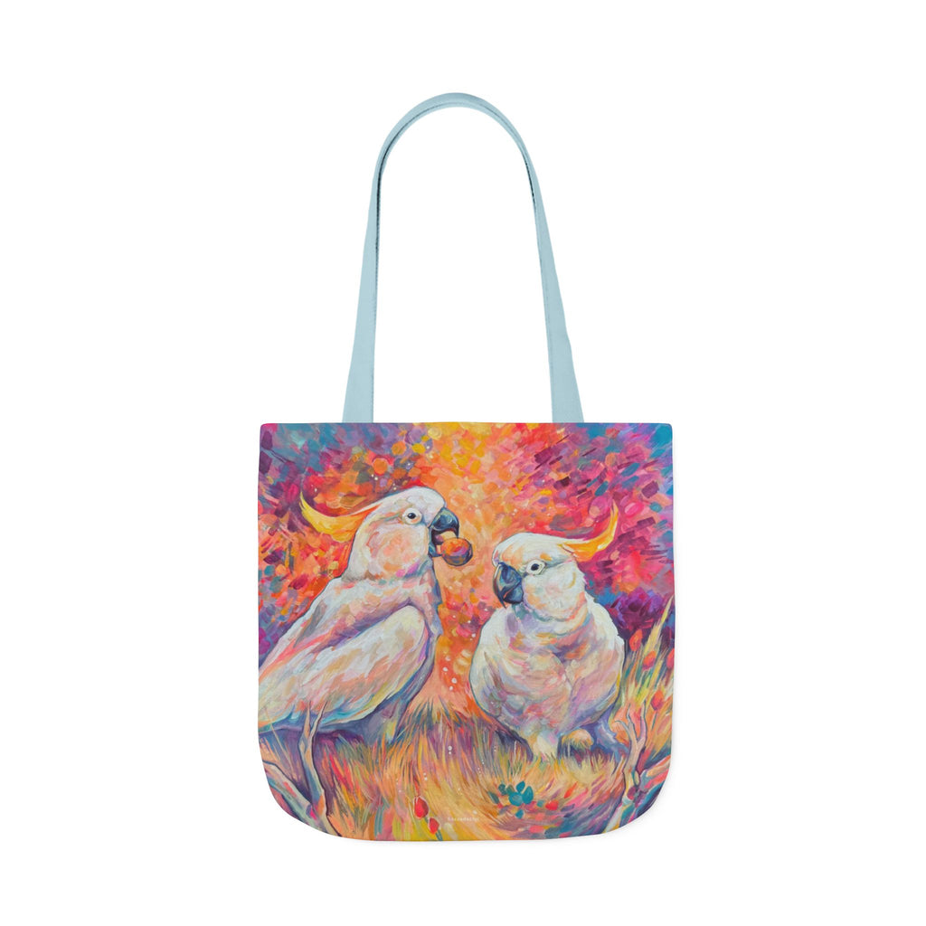 Tote Bag, 5-Color Straps - Cockatoos