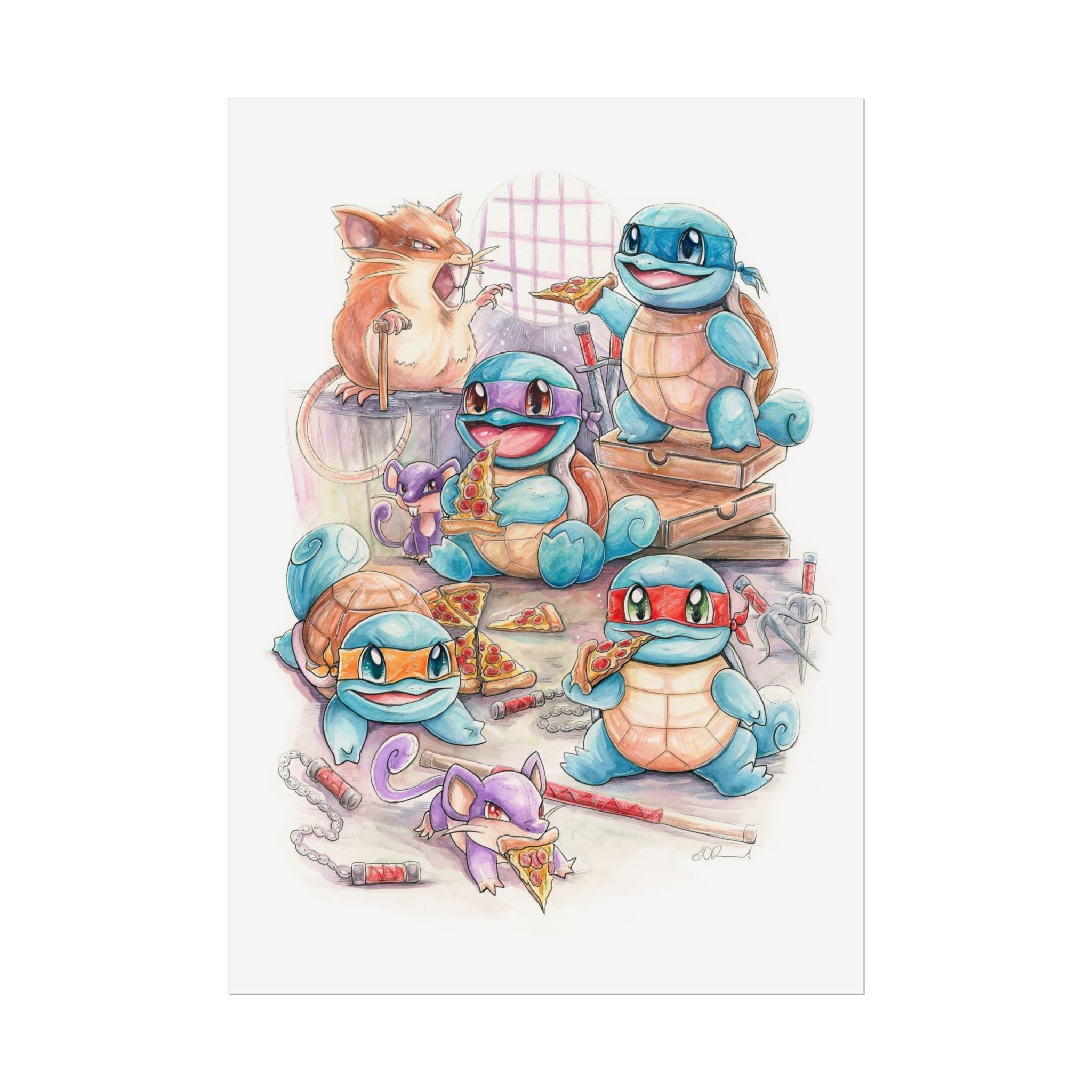 Pizza Party Poster Print