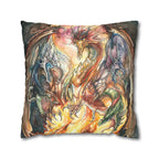 Square Poly Canvas Pillowcase - Evil Dragon