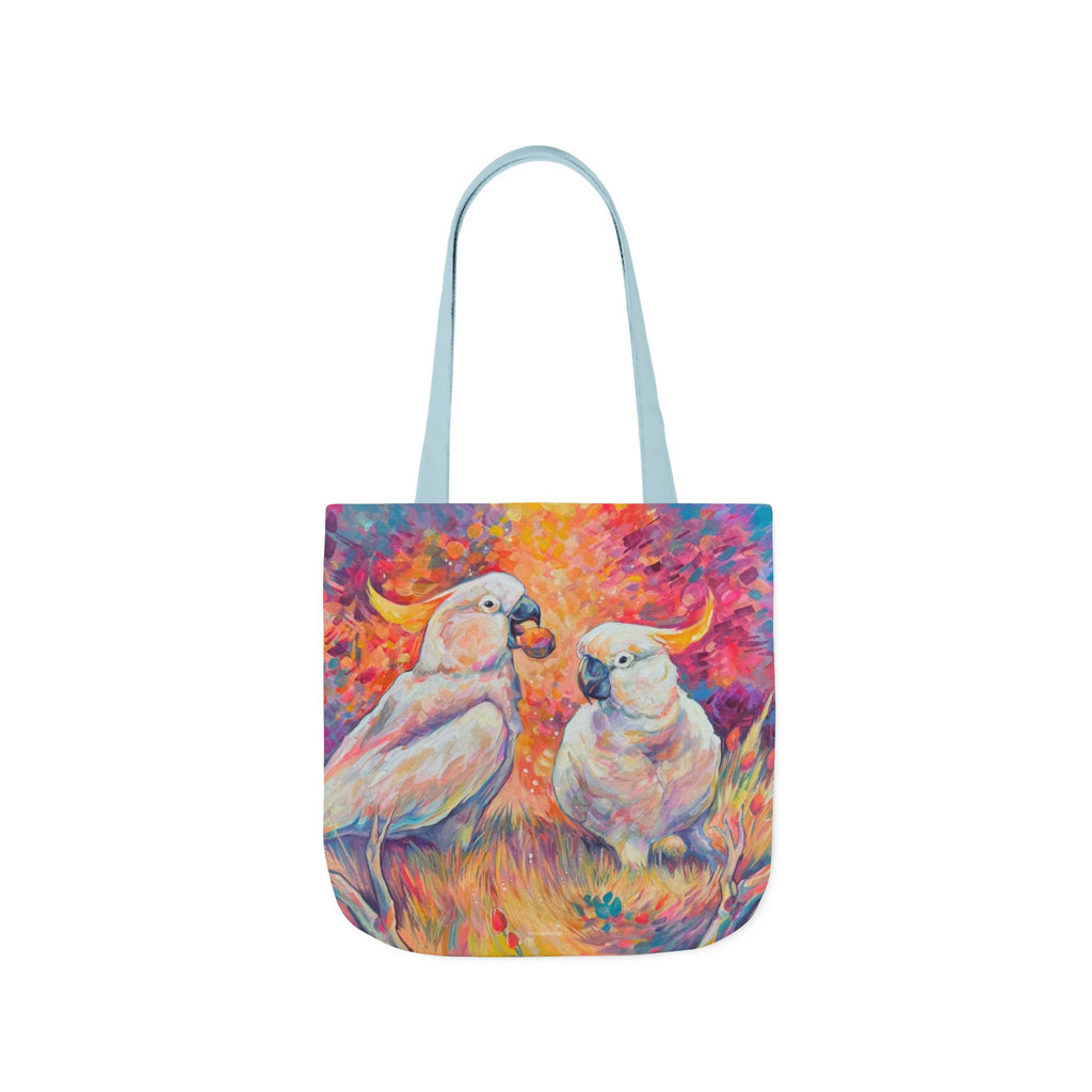 Tote Bag, 5-Color Straps - Cockatoos