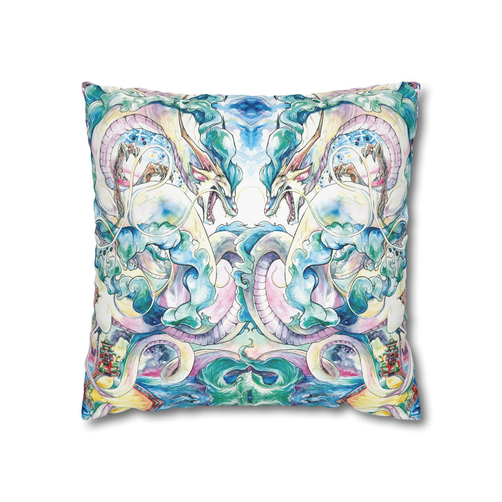Square Poly Canvas Pillowcase - Spirit of the River