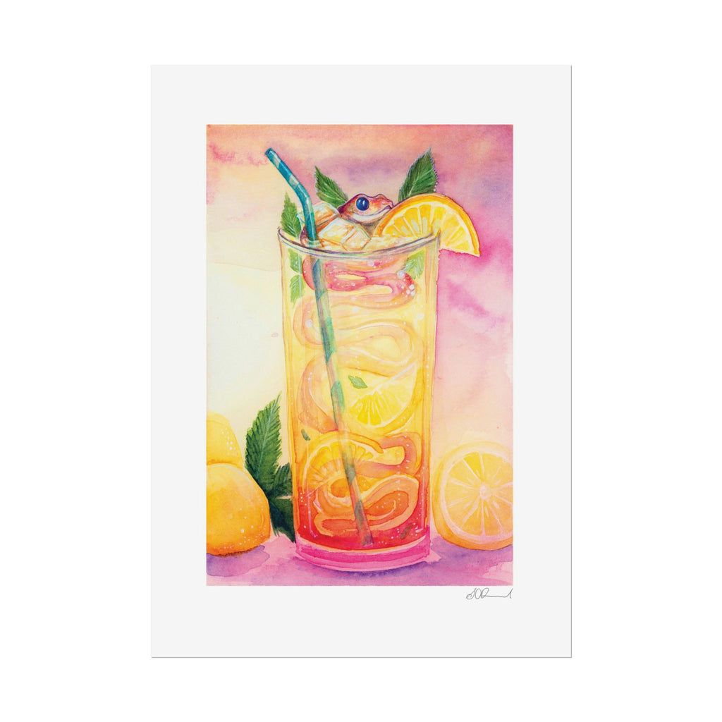 Lemon Iced Tea Snake Poster Print