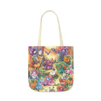 Canvas Tote Bag, 5-Color Straps - Halloween Friends