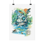 Owl Skull Poster Print