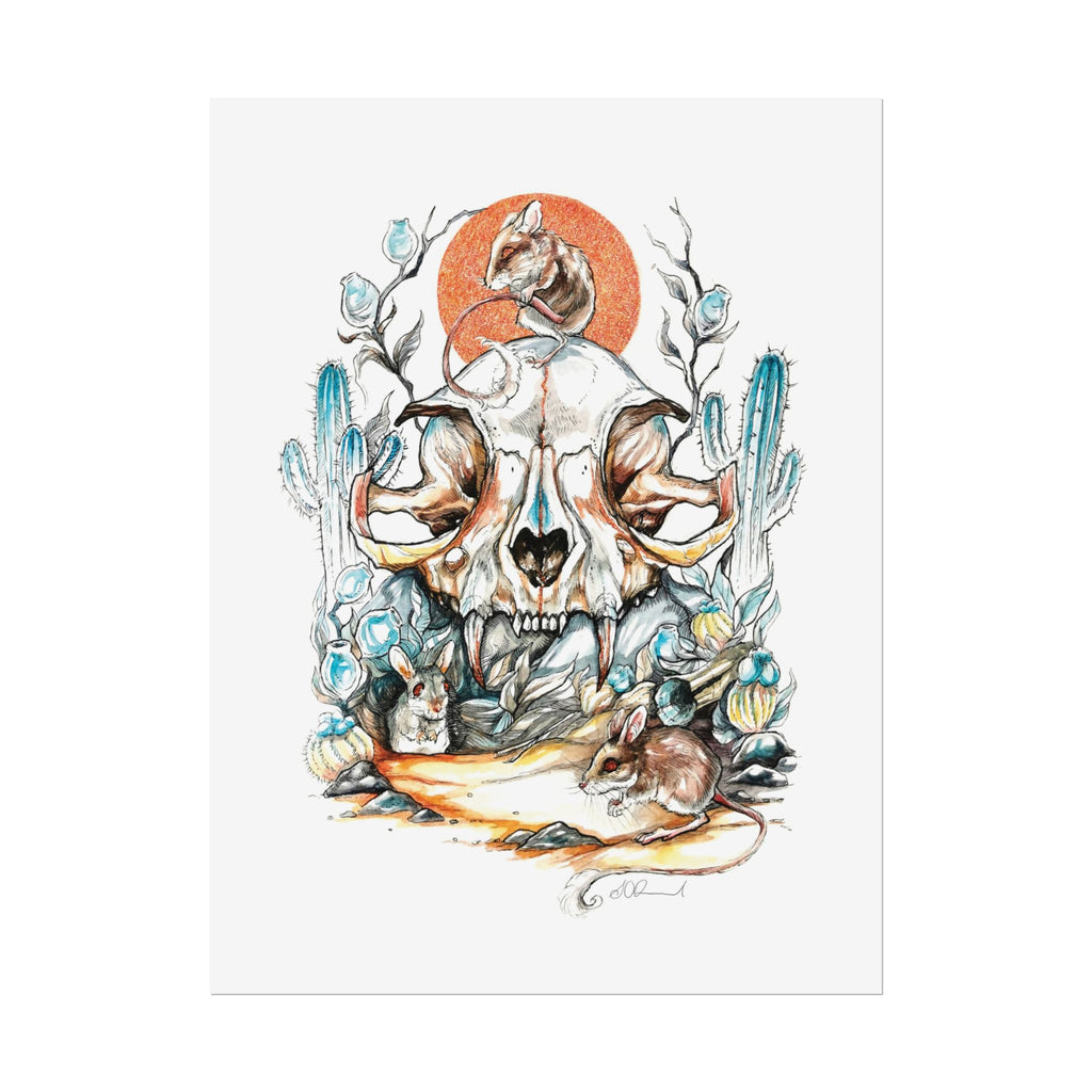 Cat Skull Poster Print