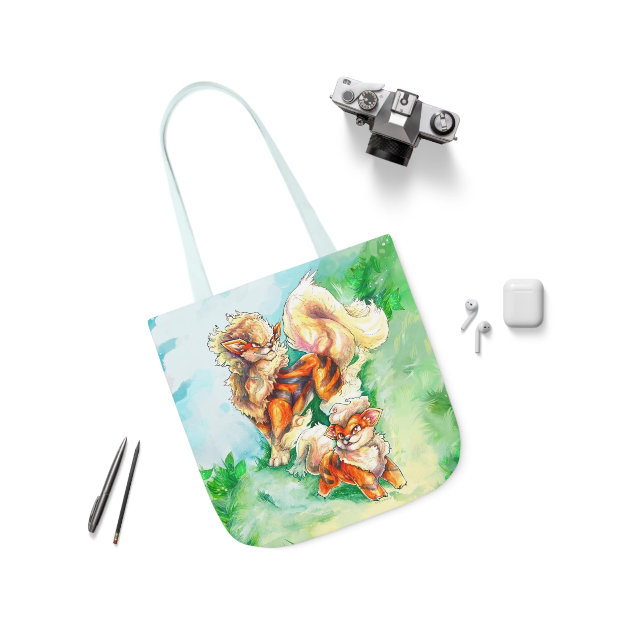 Tote Bag, 5-Color Straps - Fire Dogs