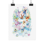 Fox Family Gathering Poster Print